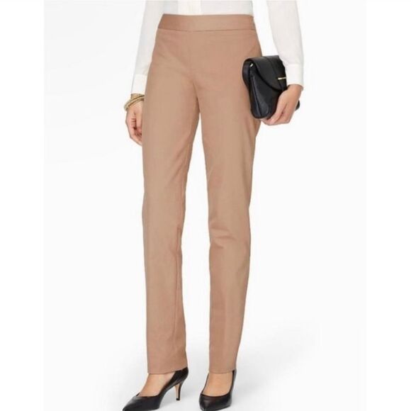 Talbot's Heritage Straight Leg Career Slacks Trouser Pants Tab Camel NWT - Picture 1 of 9